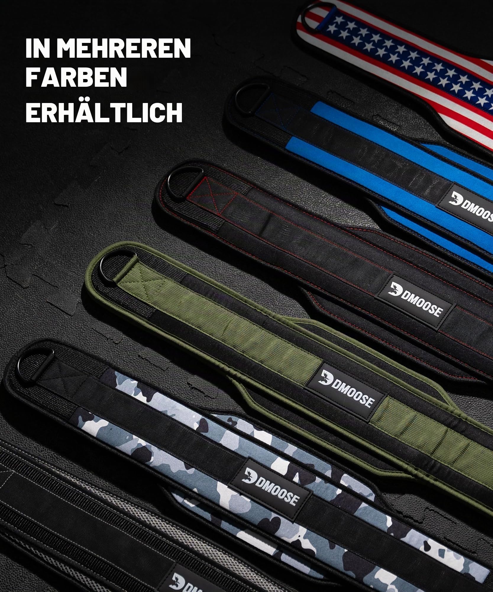 DMoose Dip-Gürtel für Kraftdreikampf mit 36" Stahl Kette - Weight Lifting Belt für Klimmzüge & Kniebeugen, Gewichthebergürtel für Herren & Frauen - Gewichtsgürtel mit bequemer Neopren-Stütze