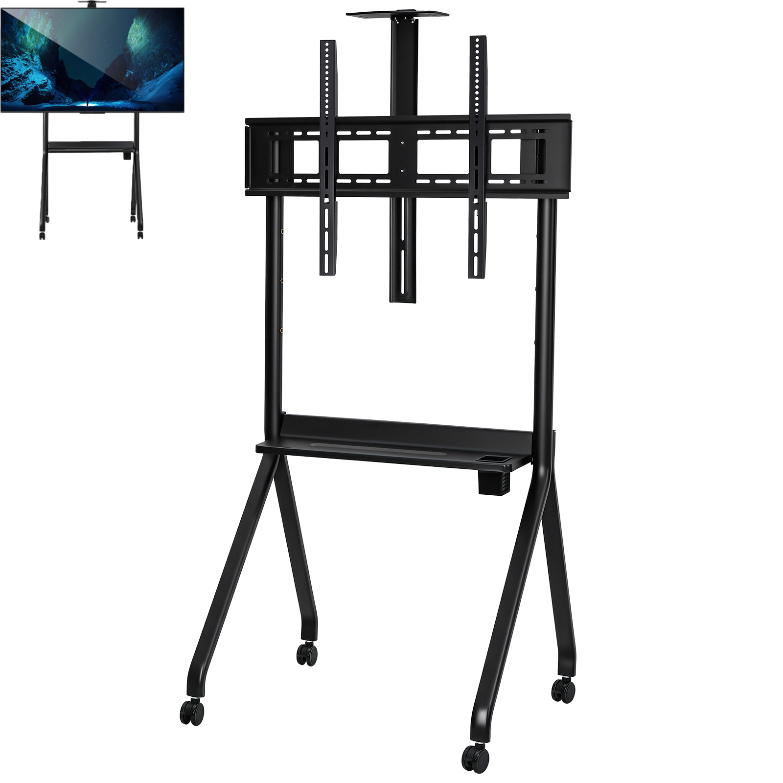 Soporte móvil ajustable para pizarras inteligentes 42-86" miniatura 7