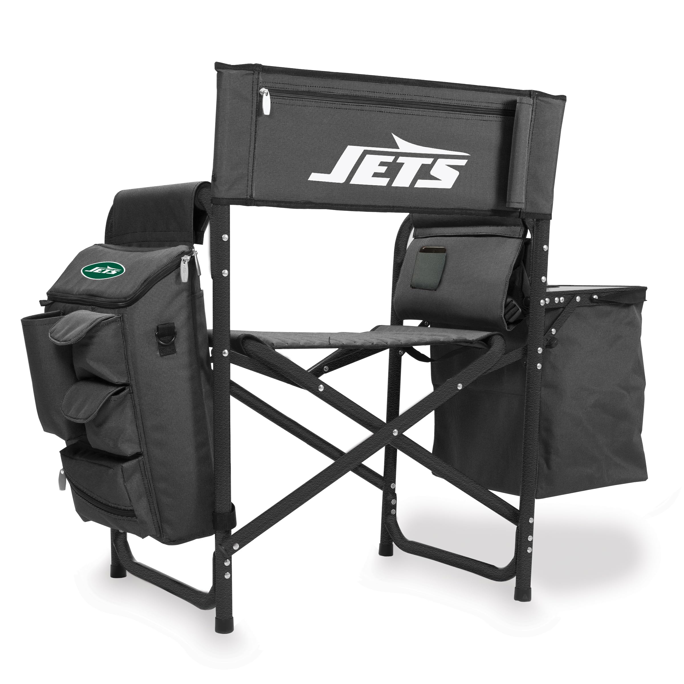 Picnic TIME NFL Unisex-Adult NFL Fusion Camping Chair with Side Table and Soft Cooler, Beach Chair for Adults, Lawn Chair