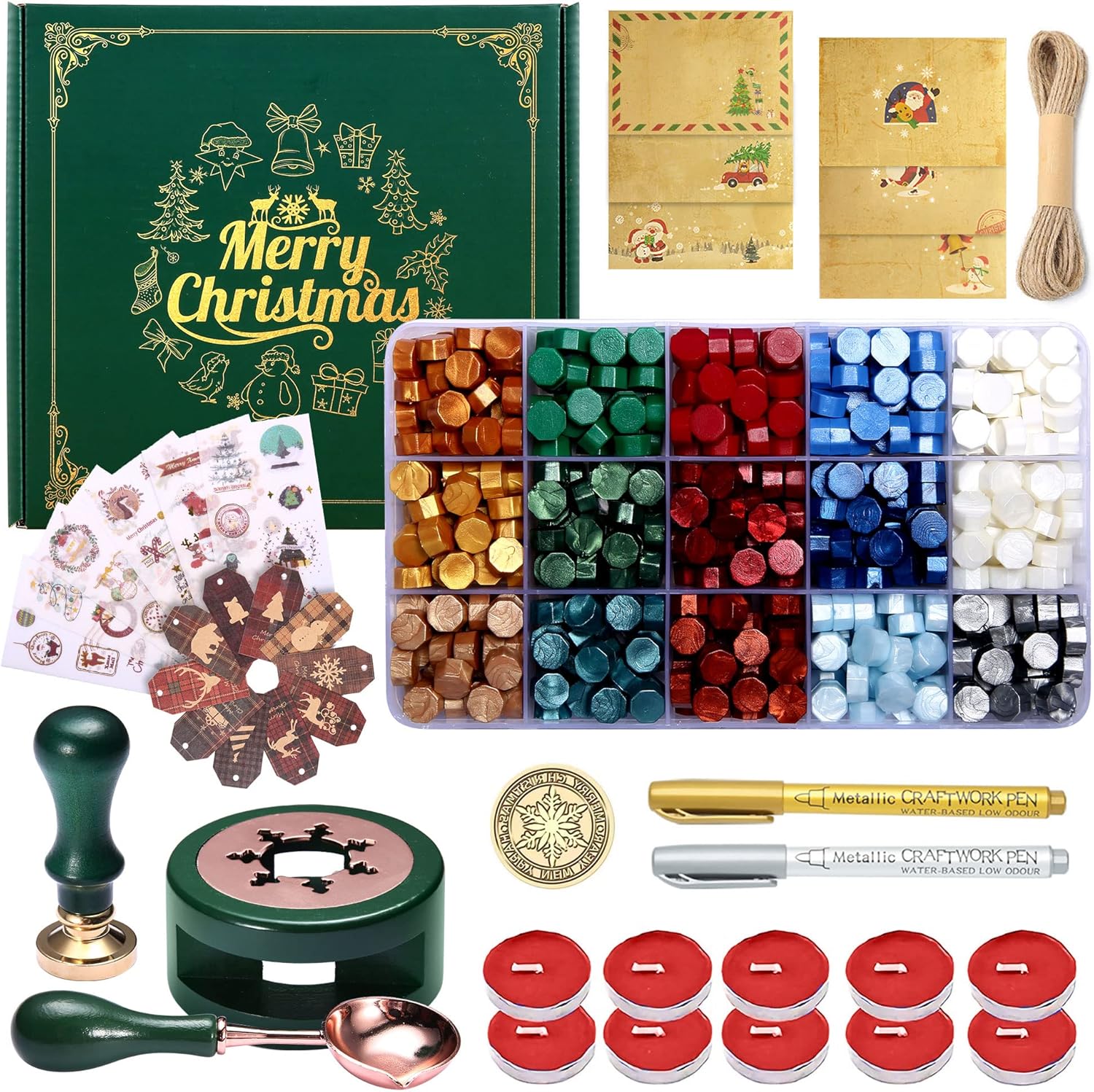 Snowman Wax Seal Stamp - Christmas Wax Sealing Stamp - Gift Package Wax - View #11