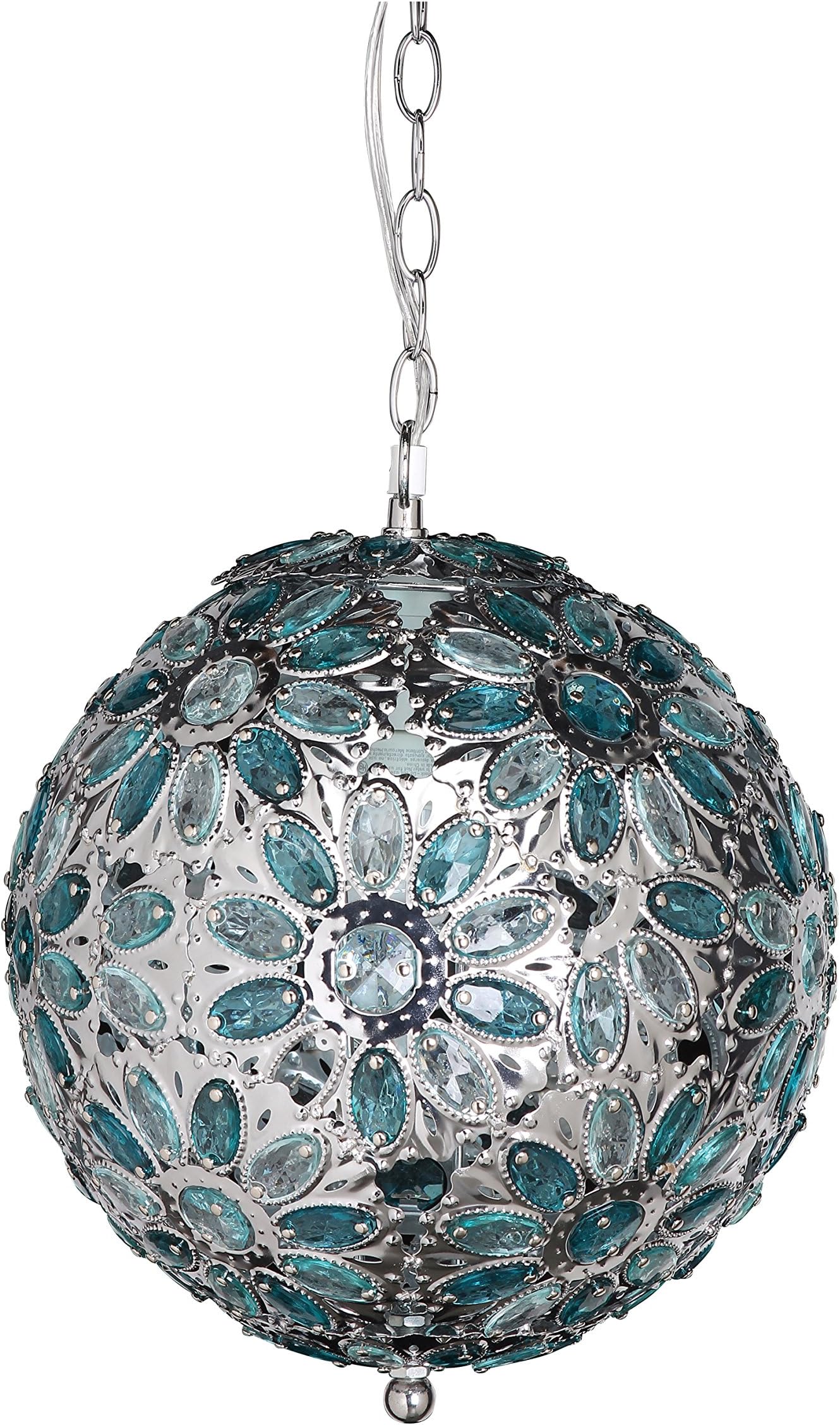 HLL5328 Crystal Floral Sphere Chandelier, Morning Mist Green