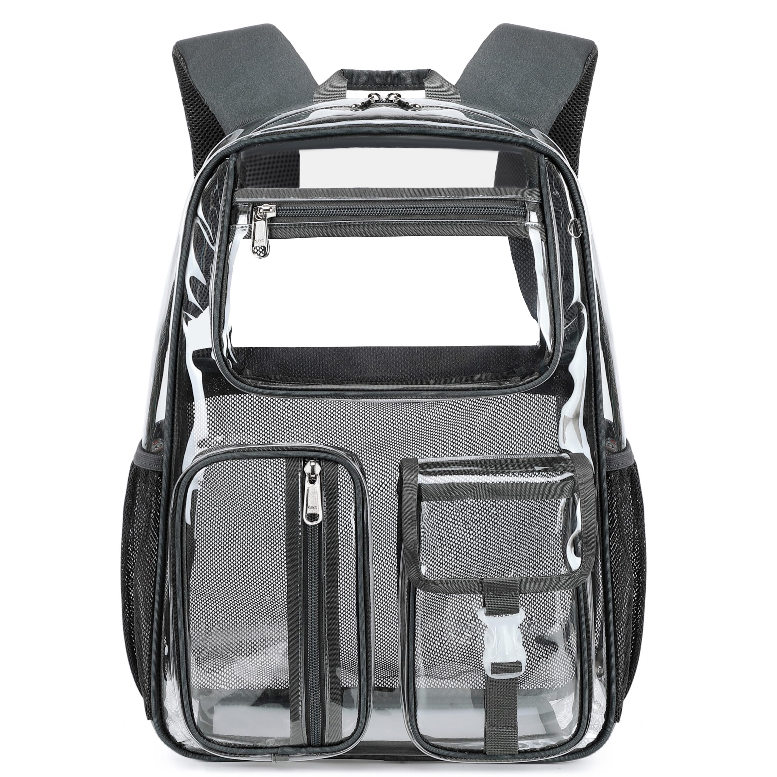 Clear Backpack Heavy Duty For Stadiums Events,Dark Gray 16inch TPU BookBag