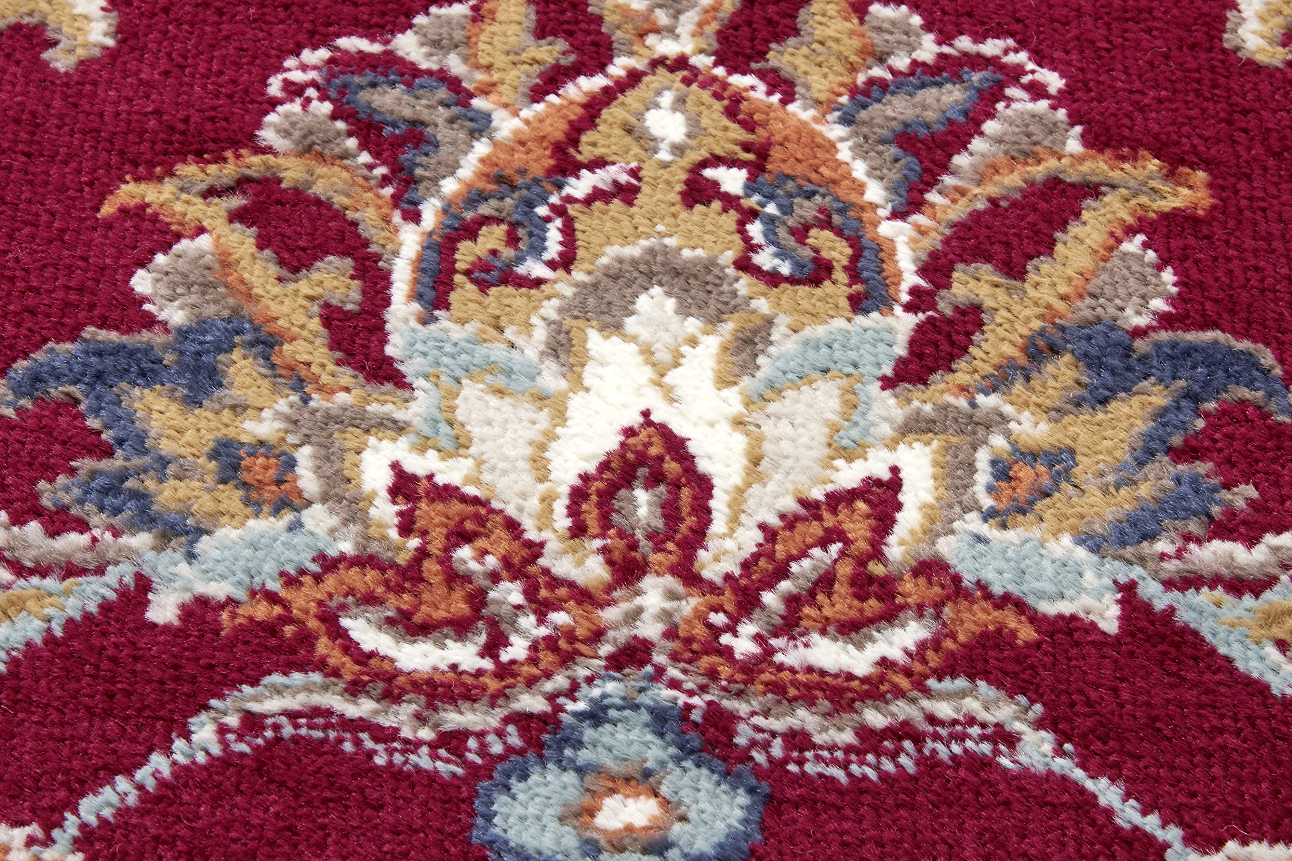Hanse Home Caracci Tapis oriental classique, tissage serré, avec ornements et motifs floraux, poils courts et doux, pour chambre à coucher, salle à manger, salon, couloir, cuisine, rouge, 120 x 170 cm