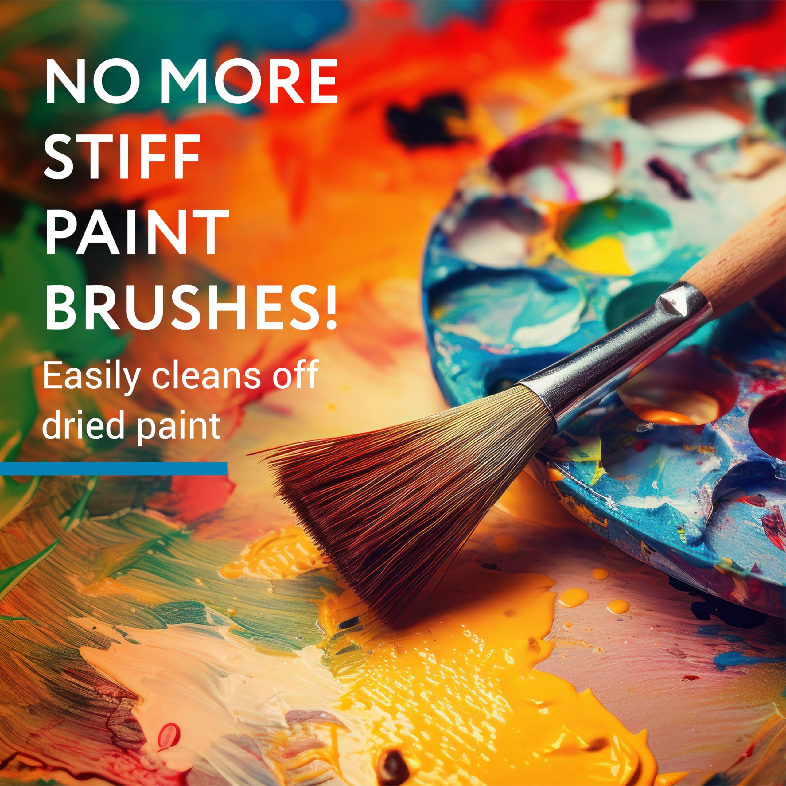 IMPRESA Paint Brush Cleaner for Oil Painting & Restoring Liquid - 32 fl oz - Water-Based & Odorless Formula - Removes Oil & Acrylic Paint - Artist Brush Restorer