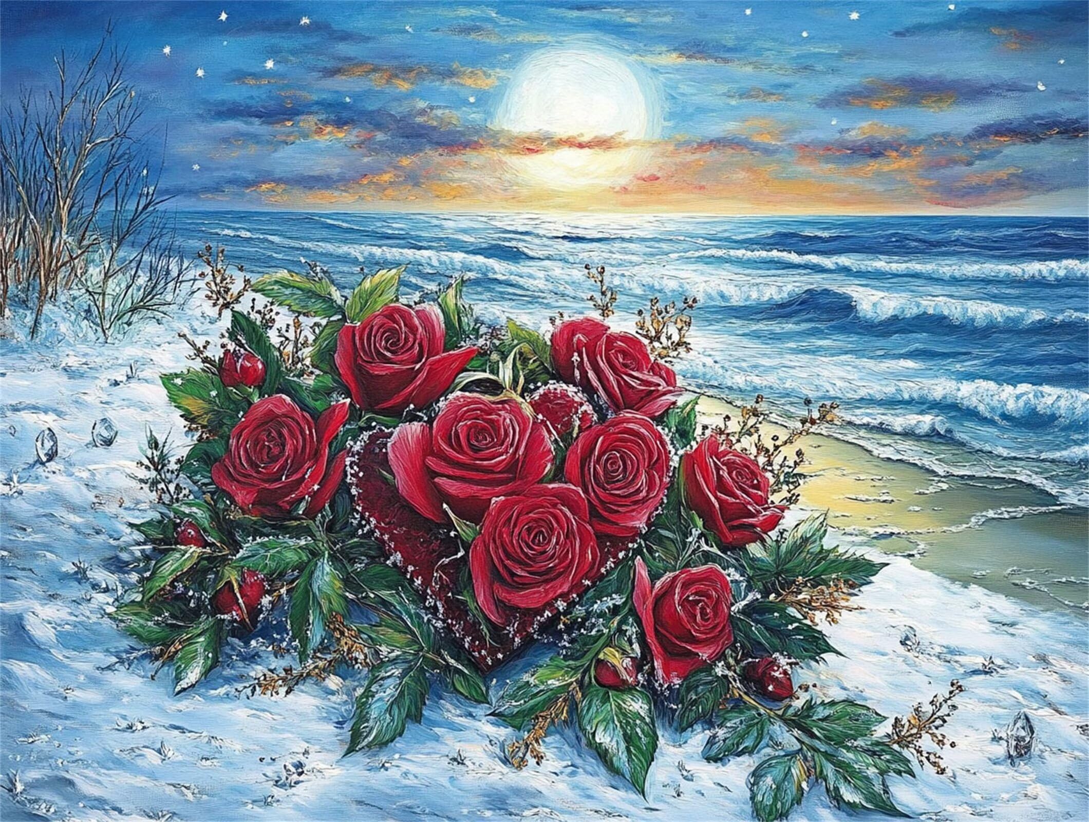 Diamond Painting Strand, 5D Diamond Painting Erwachsene 70x90cm qw1-595