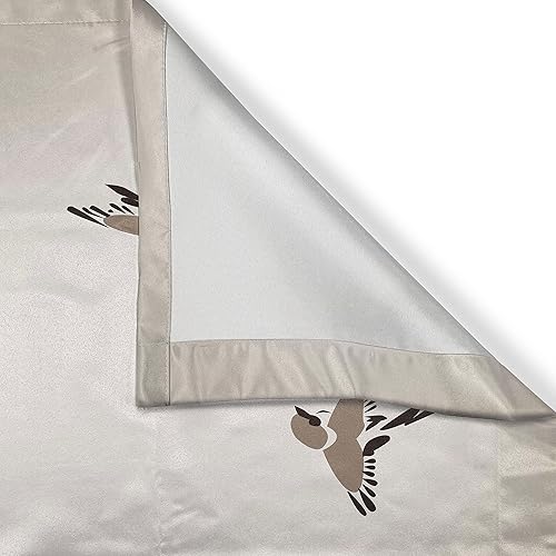 Miniatura 3 de Ambesonne Cortinas japonesas largas de cocina, ramas de árbol de Sakura con diseño de flor de cerezo, imagen romántica de acuarela con temática de