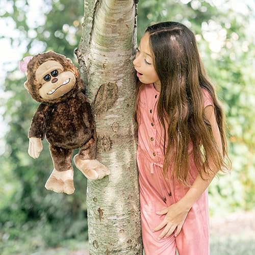 The Petting Zoo Bigfoot Girl - Peluche de animal de peluche, regalos para niños, animales salvajes de la vida silvestre, juguete de peluche de mono