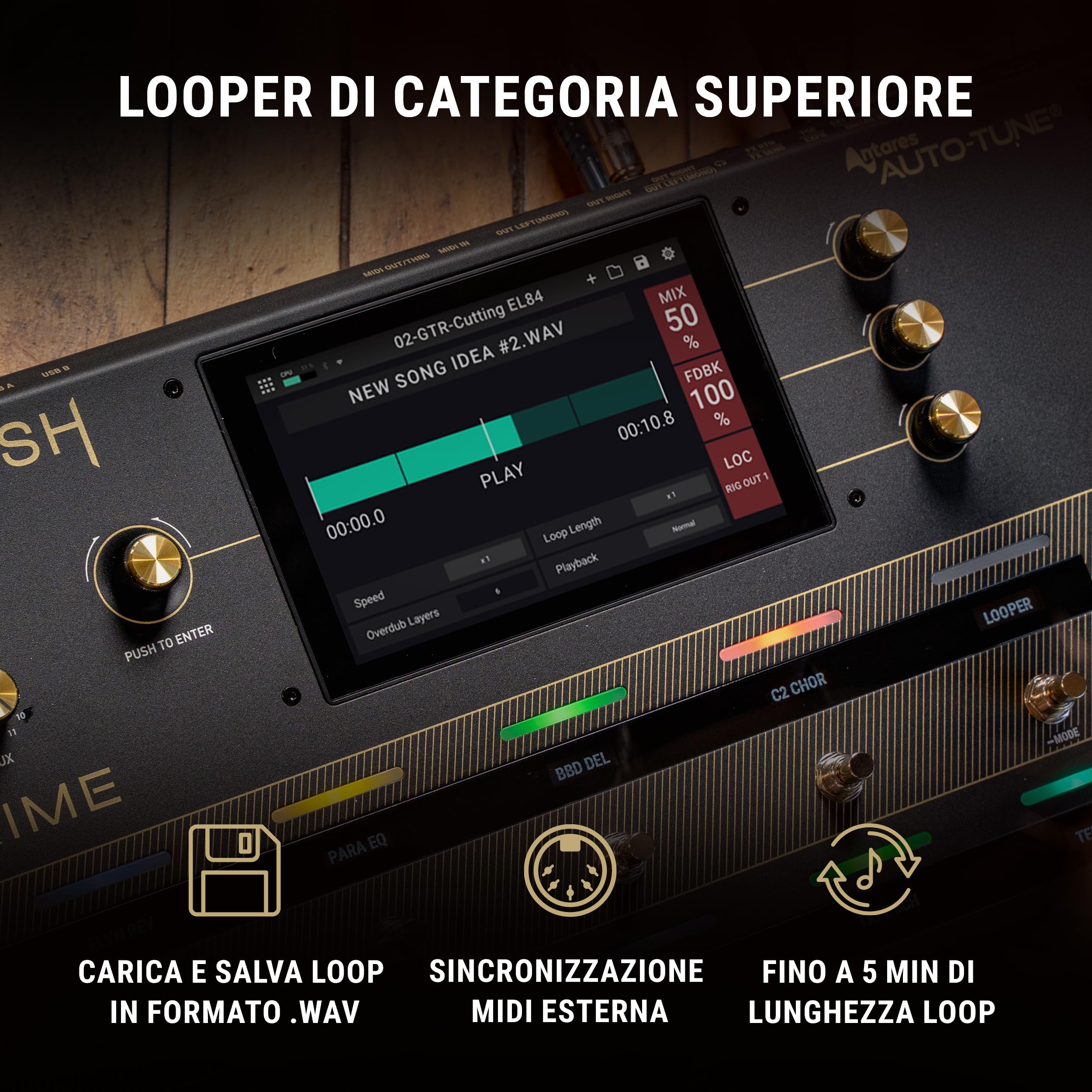 HeadRush Prime - Pedaliera Multieffetto per Chitarra e Voce, Processore con Amp Cloner, Antares Auto-tune, WiFi, Touchscreen, Looper e Bluetooth