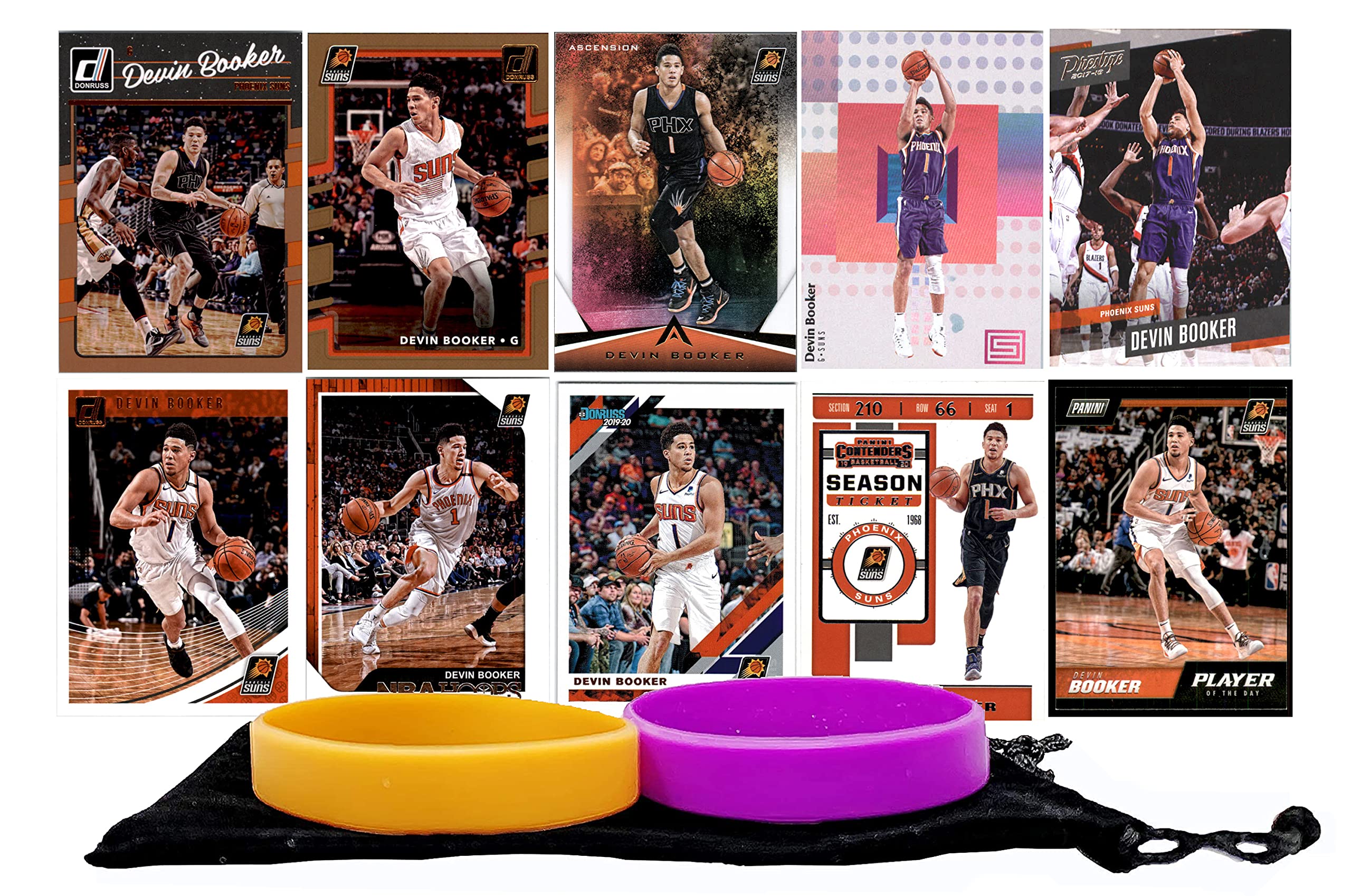 FruzelgDevin Booker Basketball Cards Assorted (10) Bundle - Phoenix Suns Trading Cards
