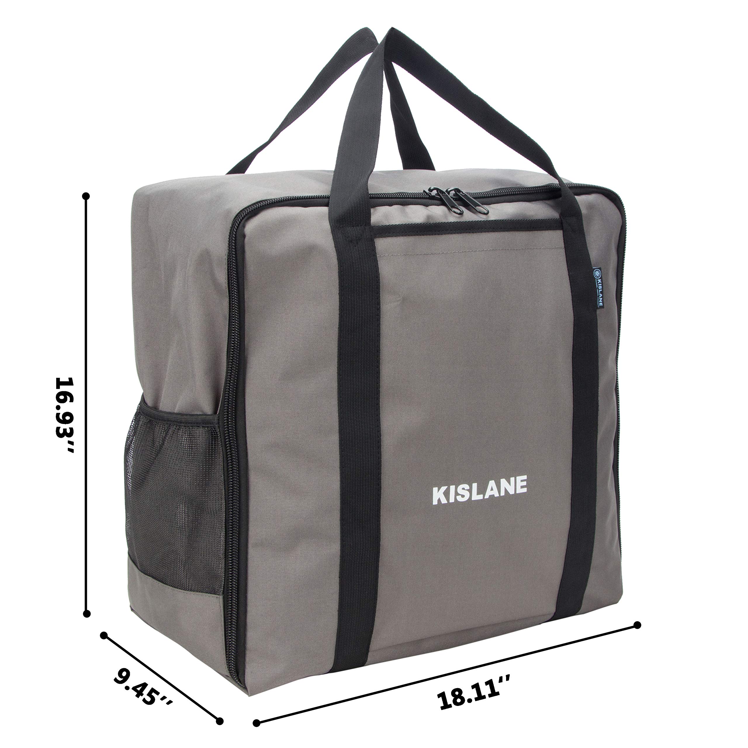 KISLANE Griddle Carrying Bag Fits Blackstone 17'' Tabletop Griddle, Grey, 18.11 x 16.93 x 9.45 inches - Image 3