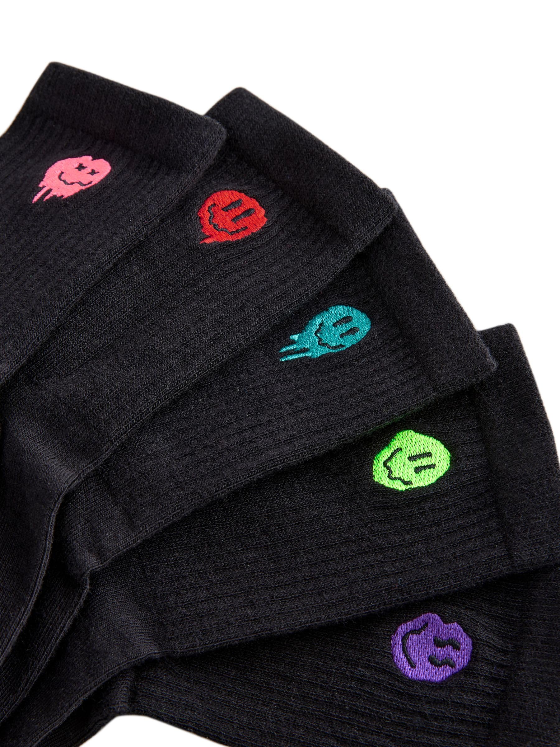 NEXT Jungen Socken mit gepolstertem Fußbett, 5er-Pack 19-40