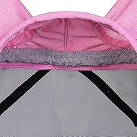 Vista 3 de Harrison Howard CareMaster Pro - Máscara luminosa para moscas de caballo, gran espacio de ojos estándar con orejas, protección UV para caballo, rosa