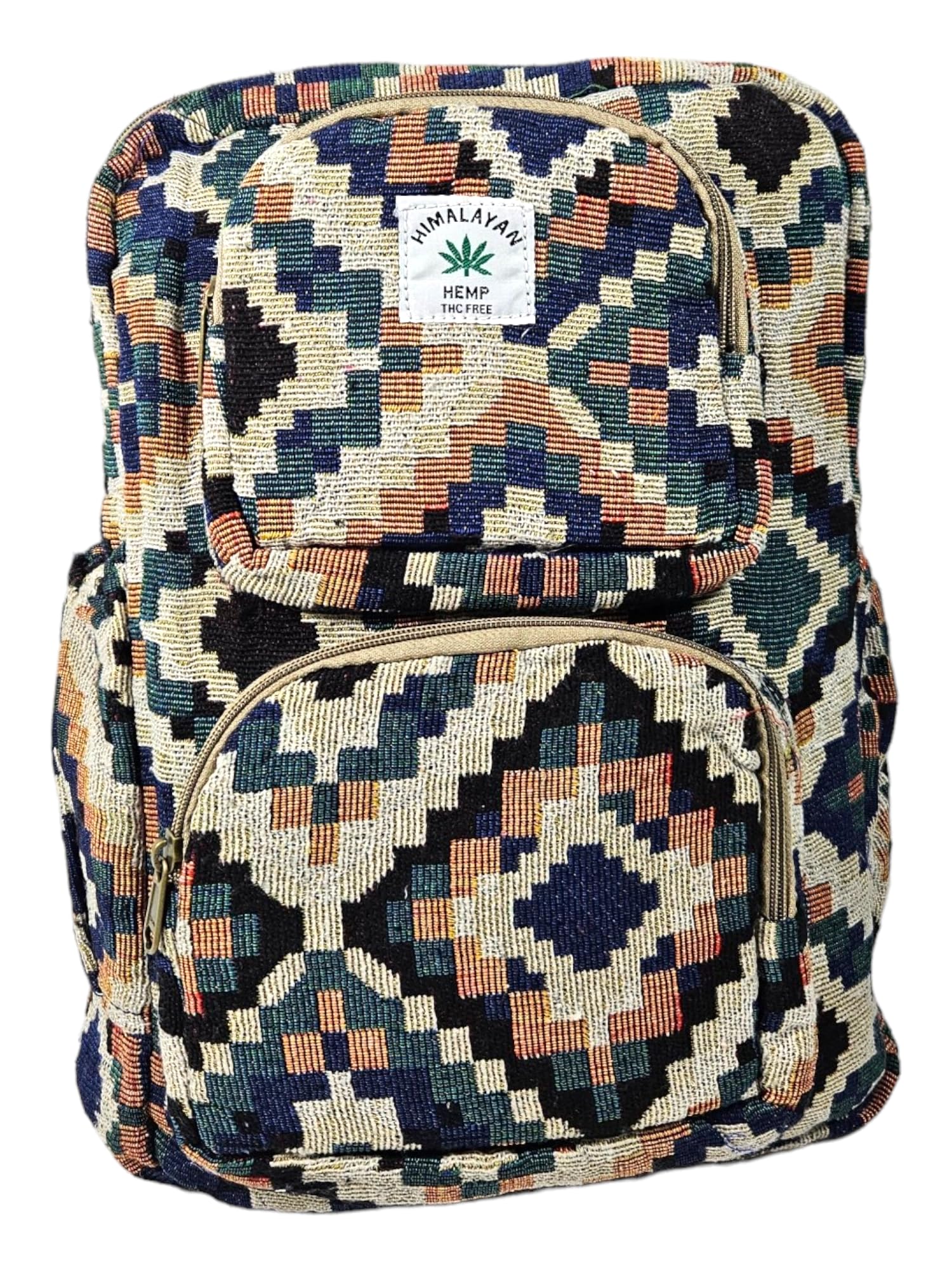Natural Geometric Hemp Bag/Backpack