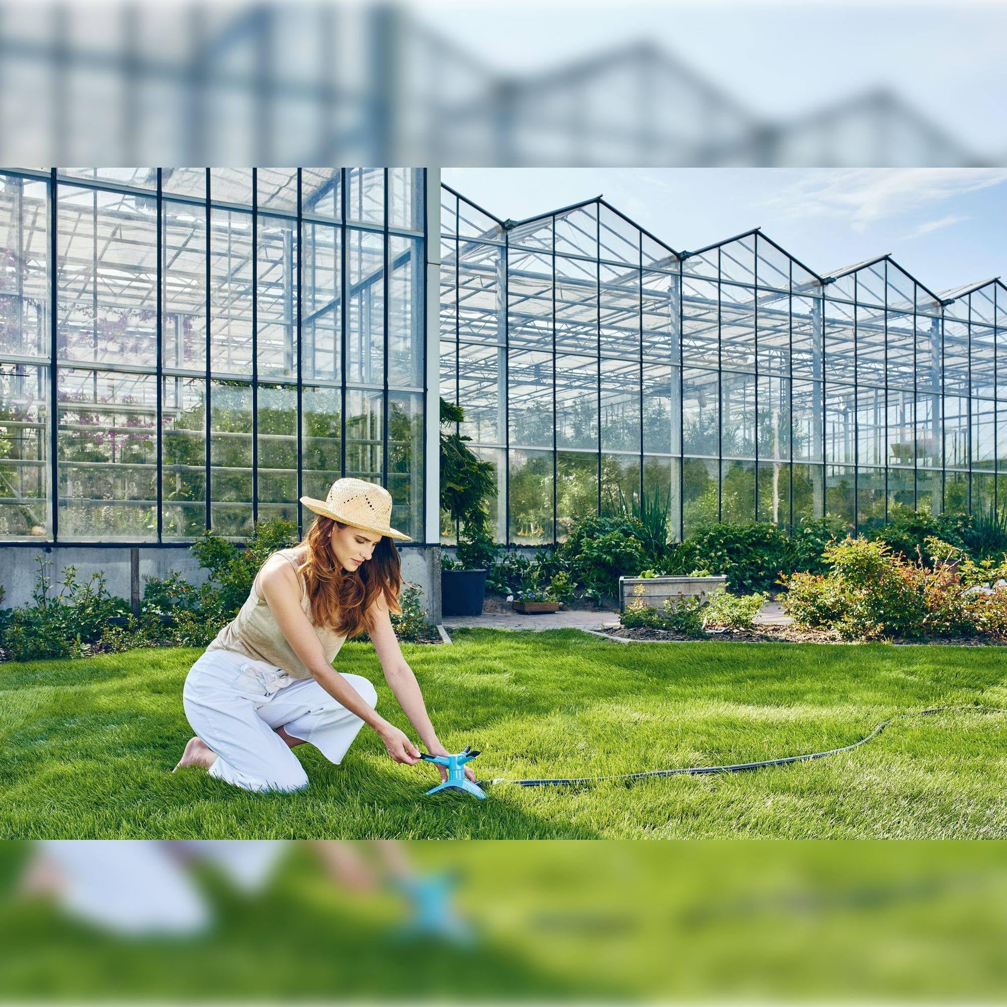 CELLFAST Arroseur Circulaire Arroseur De Jardin pour Pelouse Fleurs Plantes 12 Buses Ergo