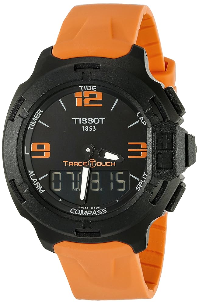 TISSOT T-Touch ブラック/オレンジ デジタル腕時計 Tissot Men's T0814209705702 T-Race Touch Analog-Digital