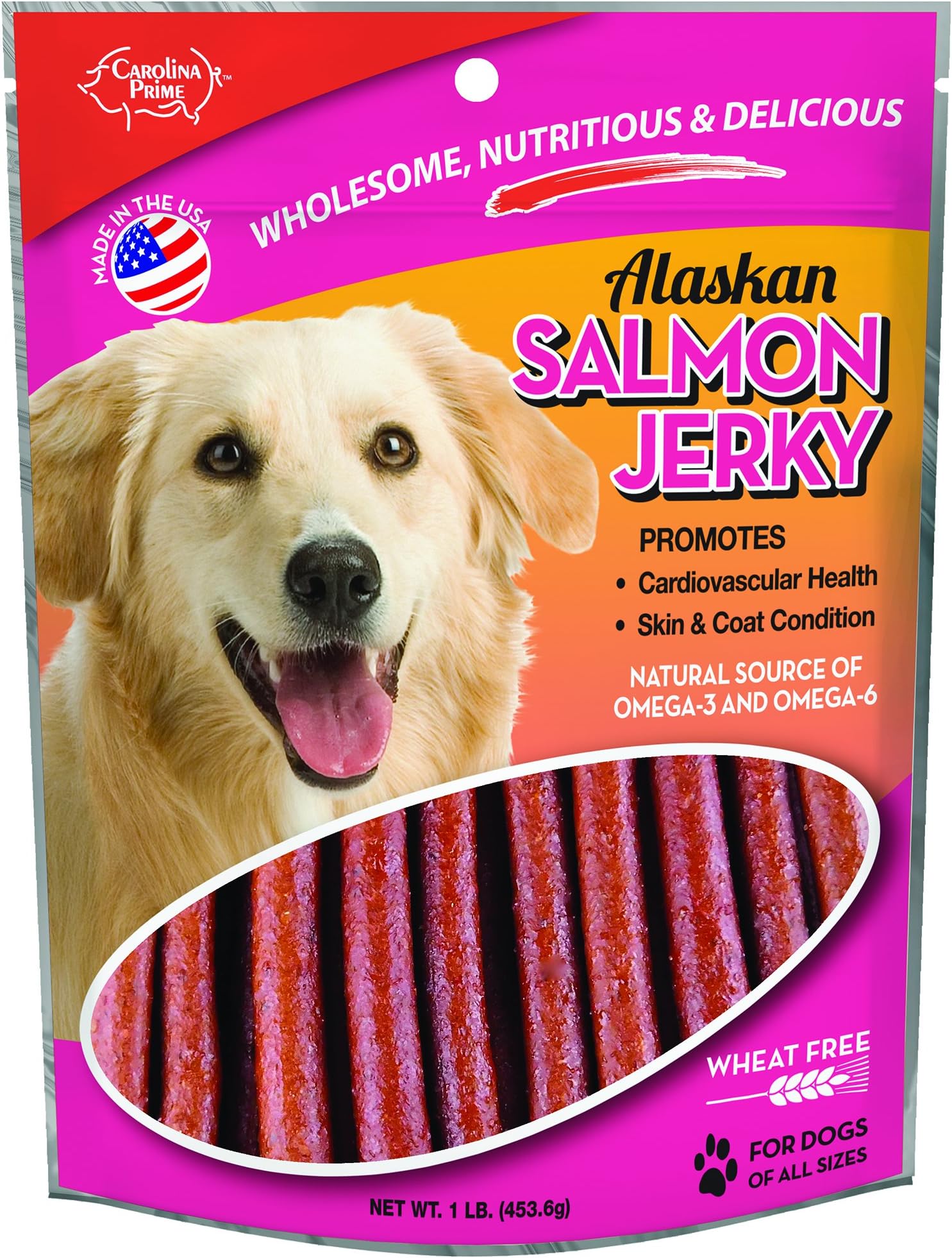 40192 Salmon Jerky Treat For Dogs ( 1 Pouch), One Size (packaging may vary)