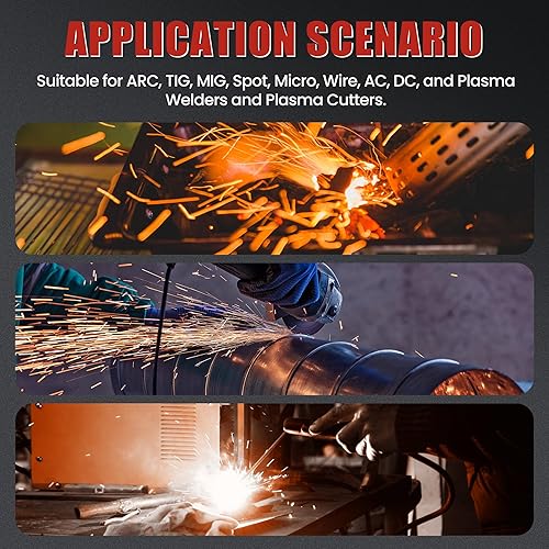 Miniatura 5 de Casco de soldadura con oscurecimiento automático, diseño de calavera llameante, máscara de soldadura de 3.66 x 1.69 pulgadas, capucha de soldadura