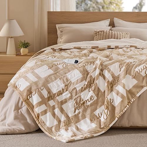 Vista 111 de Bedsure Manta eléctrica individual – Manta térmica de franela suave acanalada, manta térmica con 10 ajustes de tiempo, 6 ajustes de calor