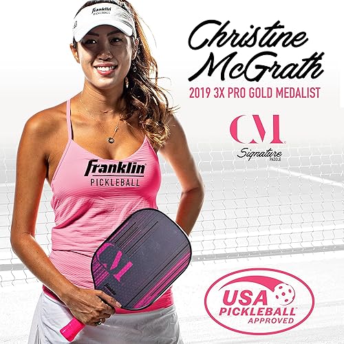 Miniatura 3 de Franklin Sports Palas de pickleball profesionales Christine McGrath Pro Player Tournament Pickleball - Palas de polipropileno con superficie de
