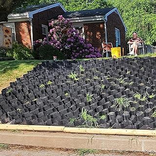 Soil Ground Mud Control Grids，Geogrid 2 Inch Tall Soil Stabilizer Geocell ，Load 1800 Lbs Per Sq Ft Ground Geo Grid，Pea Gravel Grid for Patios, Sheds, Slopes, Pathways and Parking (Size : 4x5m(13x16.5
