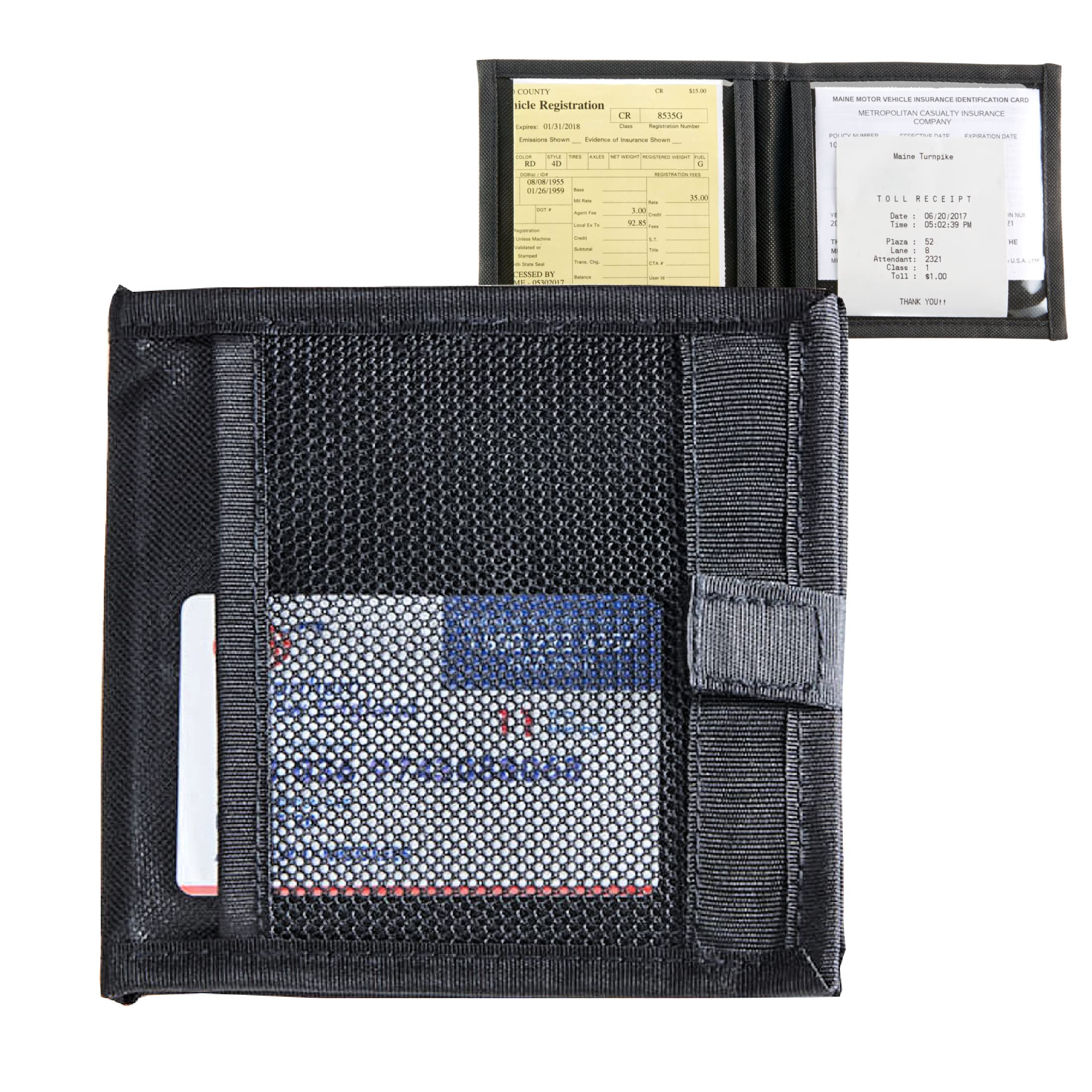 Amazon.com: High Road Car Registration and Insurance Card Holder for Sun  Visor, Glove Box or Console : Automotive
