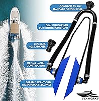 Vista 2 de Dual Feed Muff Style Boat Motor Flusher Use for Antifreeze Winterization or Common Water Flush 5/8 Inch Standard Garden Hose Connection