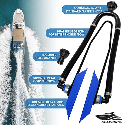 Miniatura 2 de Flusher de motor de barco estilo manguito de alimentación dual  Uso para anticongelante invierno o lavado de agua común  Conexión de manguera de