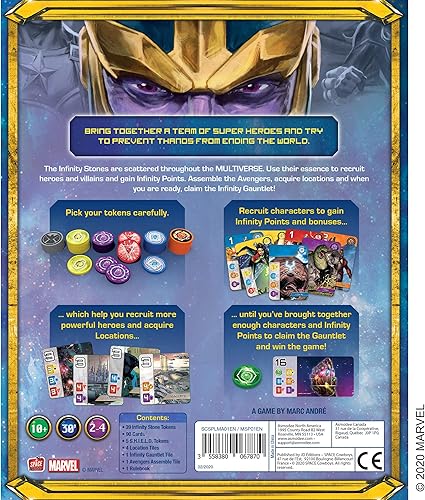 Miniatura 3 de Asmodee Marvel Splendor - Juego de mesa unir héroes y gemas en una aventura de estrategia épica, juego familiar para niños y adultos, a partir de 10