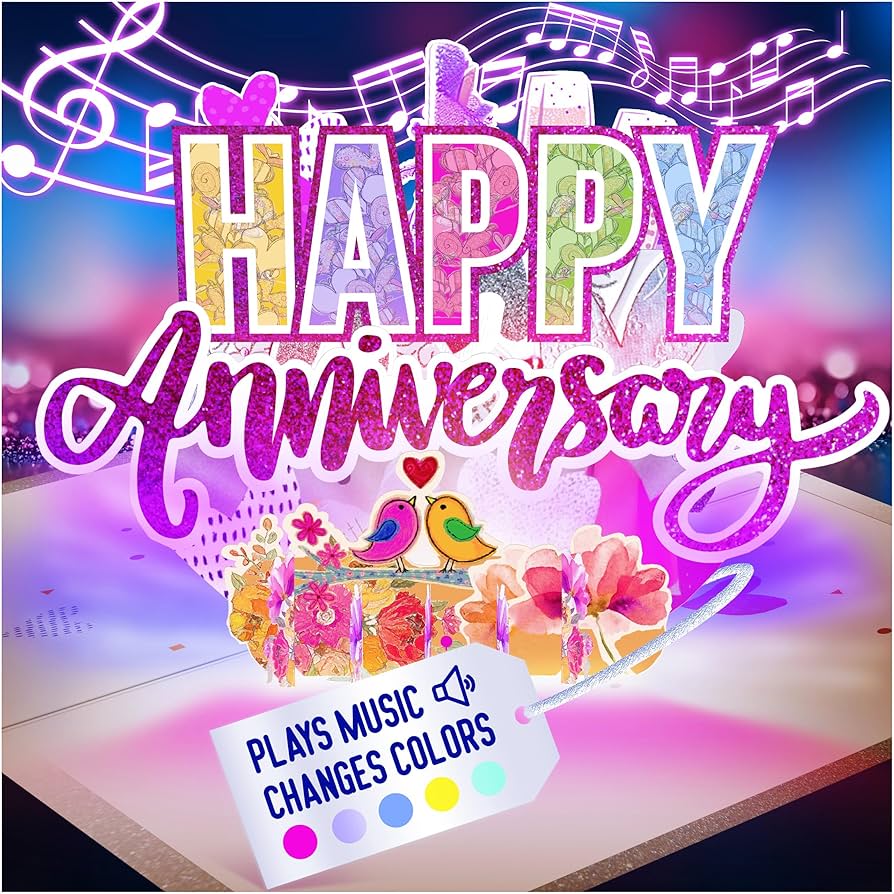 Amazon.com : 100 GREETINGS LIGHTS & MUSIC Happy Anniversary