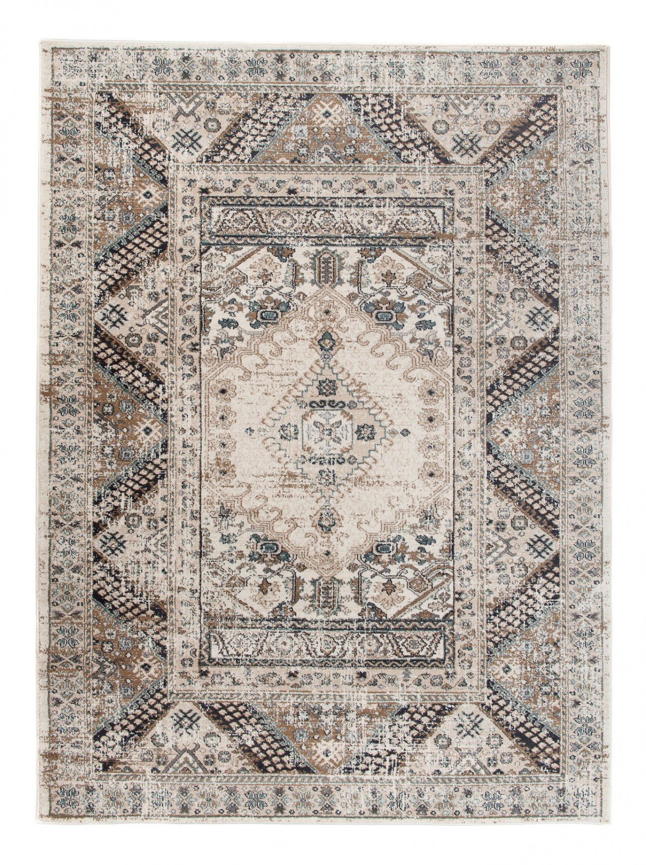Carpeto Grand Tapis Couloir 250x350cm Crème Classique Doux Chauffage au Sol | Tapis pour Entrée Cuisine Bureau Salon Chambre Salle à Manger Beige Facile D'entretien Résistant aux Détergents Poils Courts