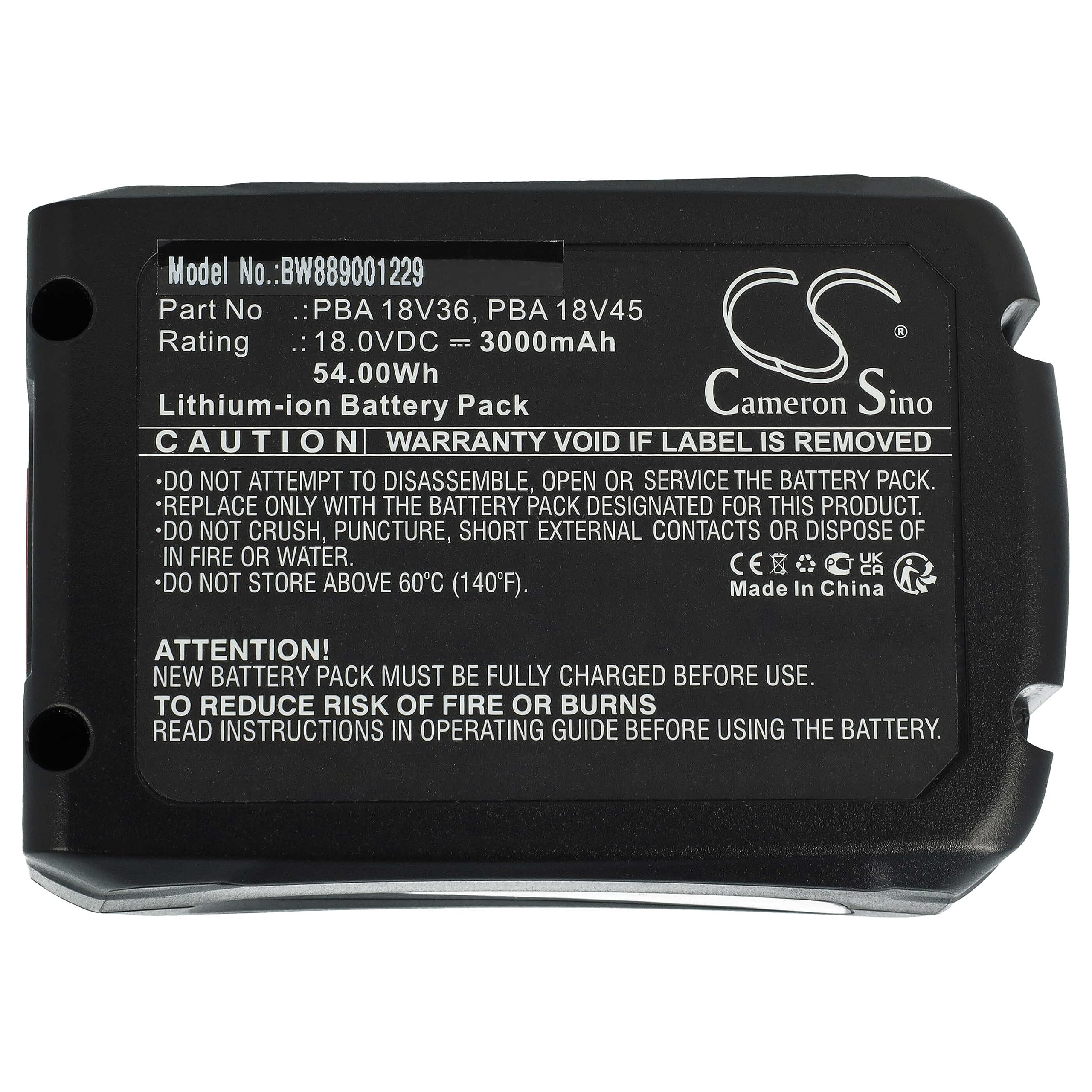 vhbw Akumulator kompatybilny z kosiarką Gardena EasyCut 23/18 V, 23/18 V P4A, akumulatorowe urządzenie ogrodowe (3000 mAh, 18 V, litowo-jonowa)