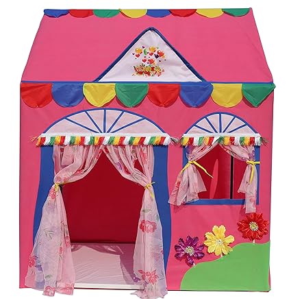 Homecute Hut Theme Kids Toys Jumbo Size Play Tent House for Boys and Girls (Pink)