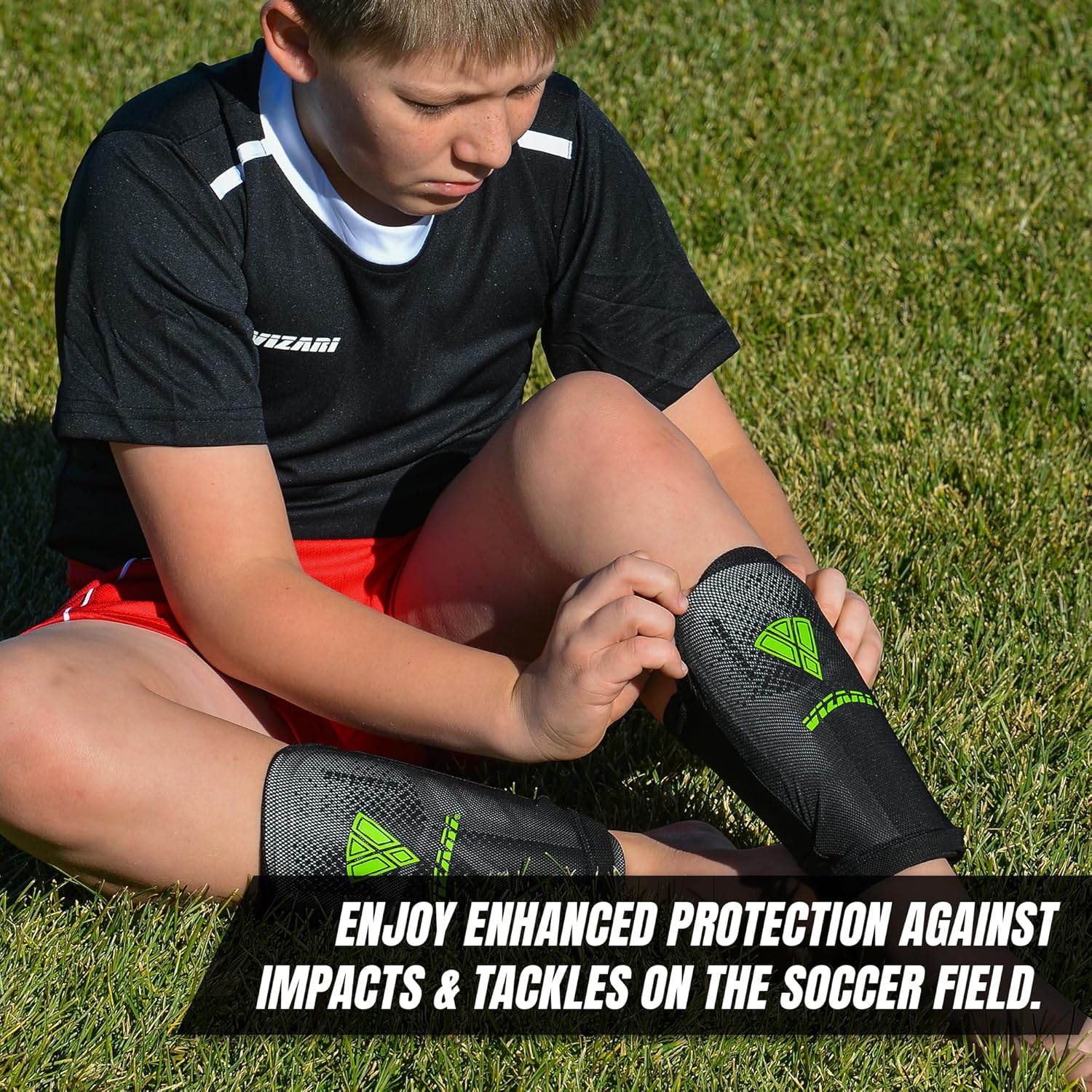 Vizari 'Vector' Slip-in Soccer Shinguards : Sports & Outdoors