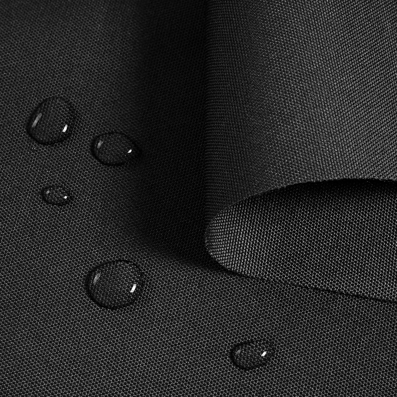 Waterproof Canvas Fabric by The Yard – 58" 600D Polyester Cordura Fabric – Upholstery Fabric for Indoor Outdoor Chair(Black, 1 Yard (58"x 36") - 3