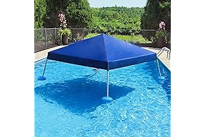 Sunjoy Navy Floating Shade Canopy Gazebo 10 x 10 ft Pop-Up Tent