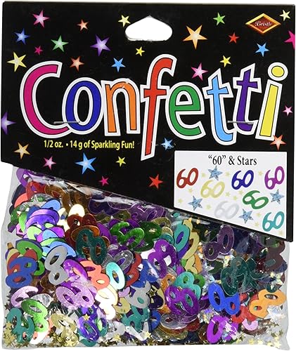 Accesorio de fiesta de confeti 60th And Stars