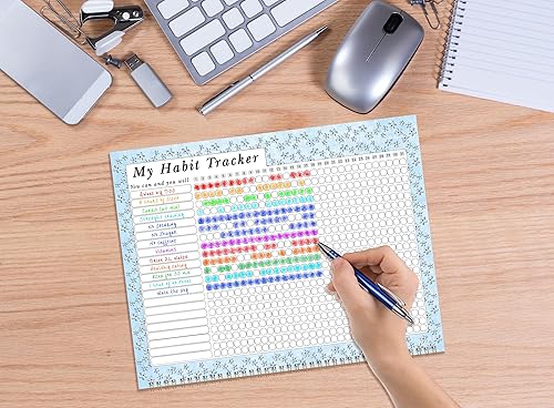 Miniatura 4 de Calendario mensual 2026 de escritorio/pared, rastreador de hábitos, diario, semanal y mensual, diario motivacional de seguimiento de hábitos