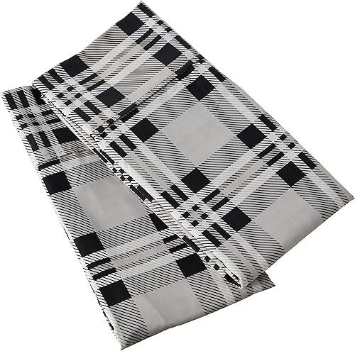 Miniatura 2 de Valerian Juego de 2 fundas de almohada con estampado a cuadros, calidad egipcia, 1500 hilos, diseño clásico atemporal, tejido suave y liso,