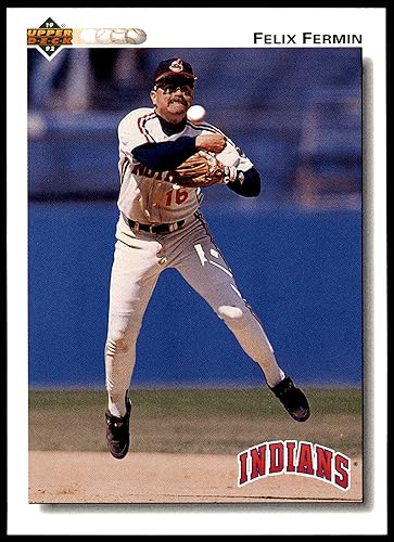 1992 Upper Deck # 160 Felix Fermin Cleveland Indians (Baseball Card) NMMT Indians