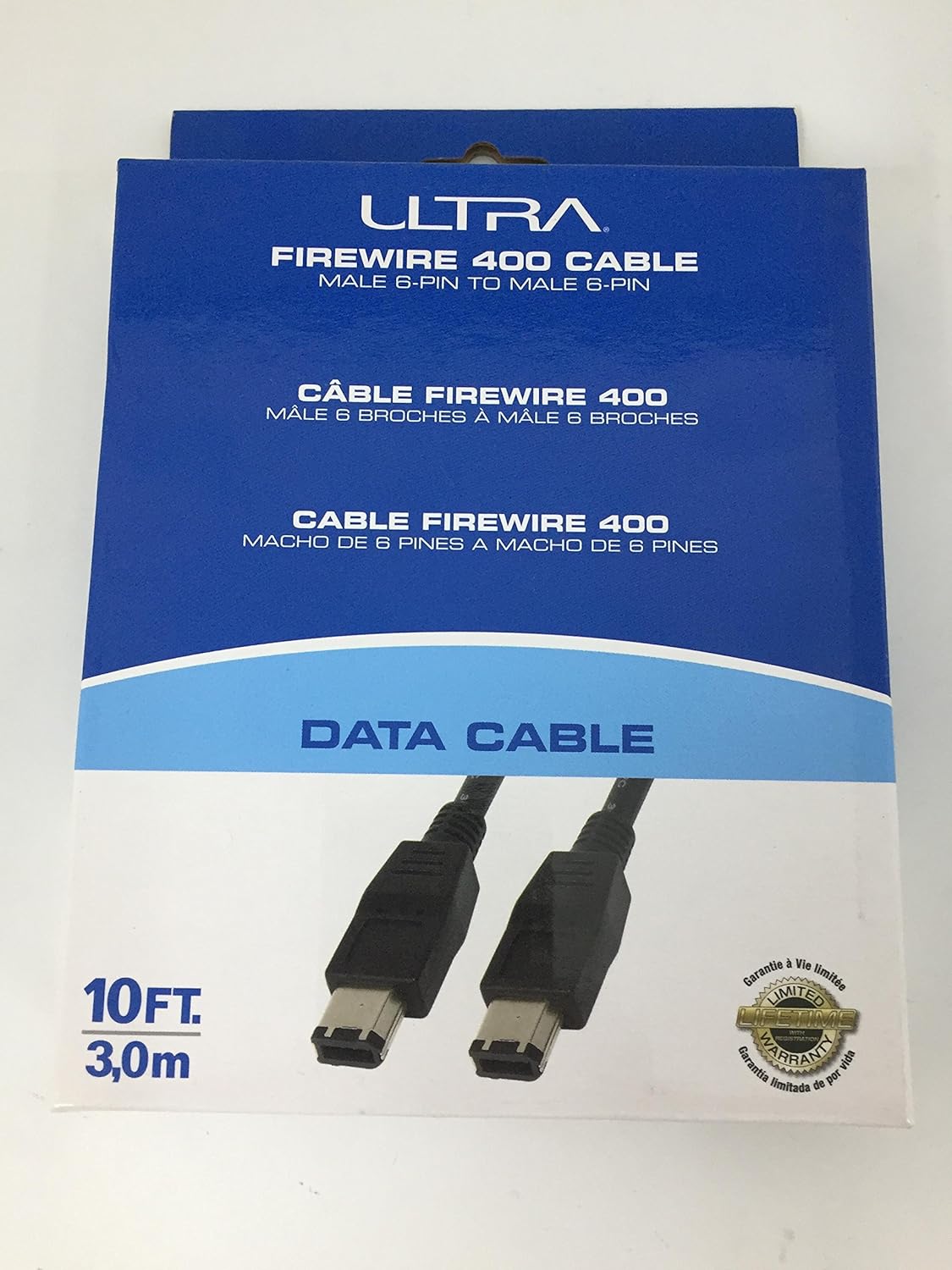 10'L Firewire 400 Cable, 10'L, 3.0m, Male 6Pin/Male 6Pin, 400Mbs Electronics