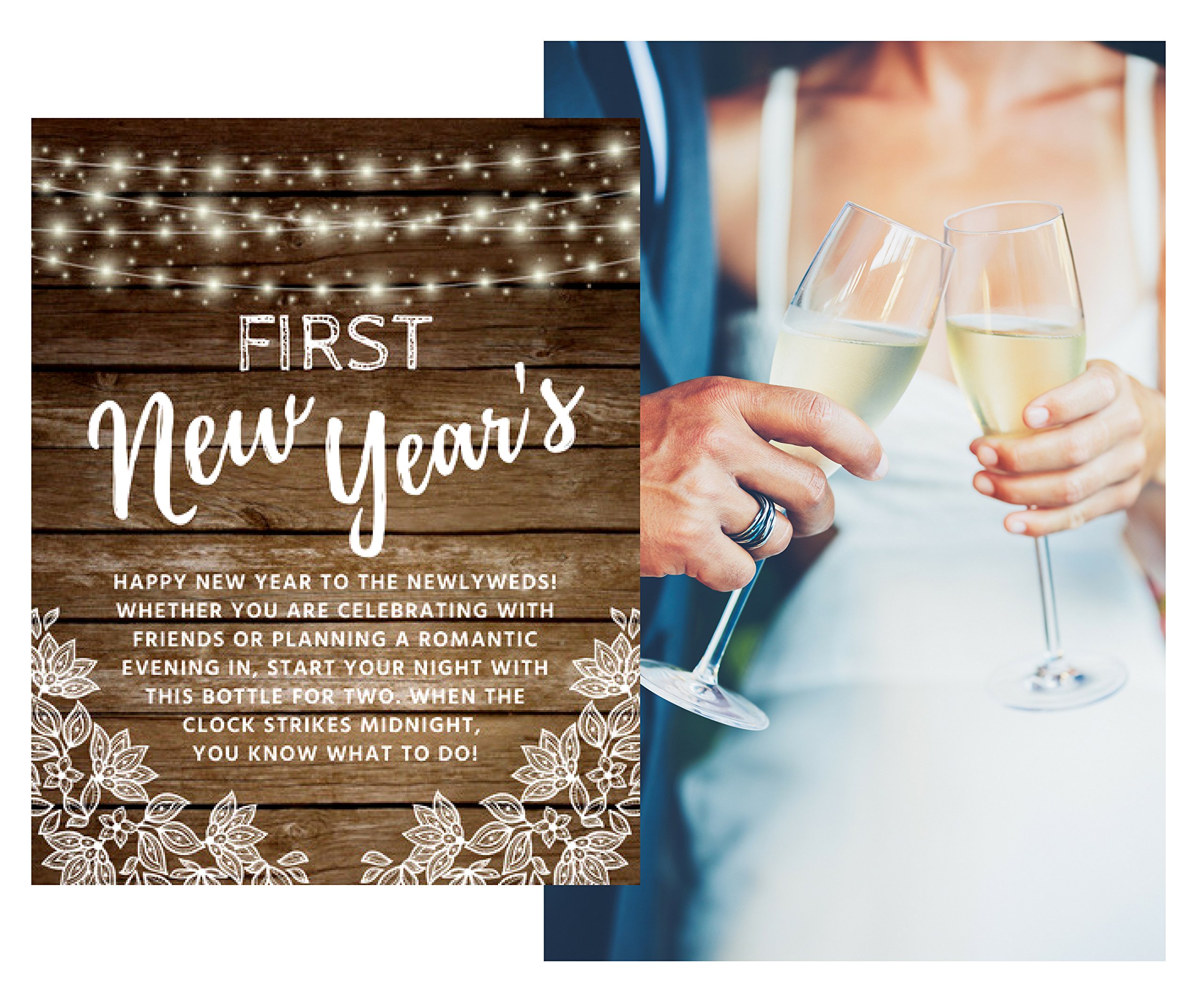 Rustikal Wein Flasche Etiketten für Hochzeit Geschenk, Hochzeit Meilensteine, Hochzeit Firsts zur Brautschmuck Dusche, Verlobung Party, Party, oder Hochzeit Geschenk – Set von 6