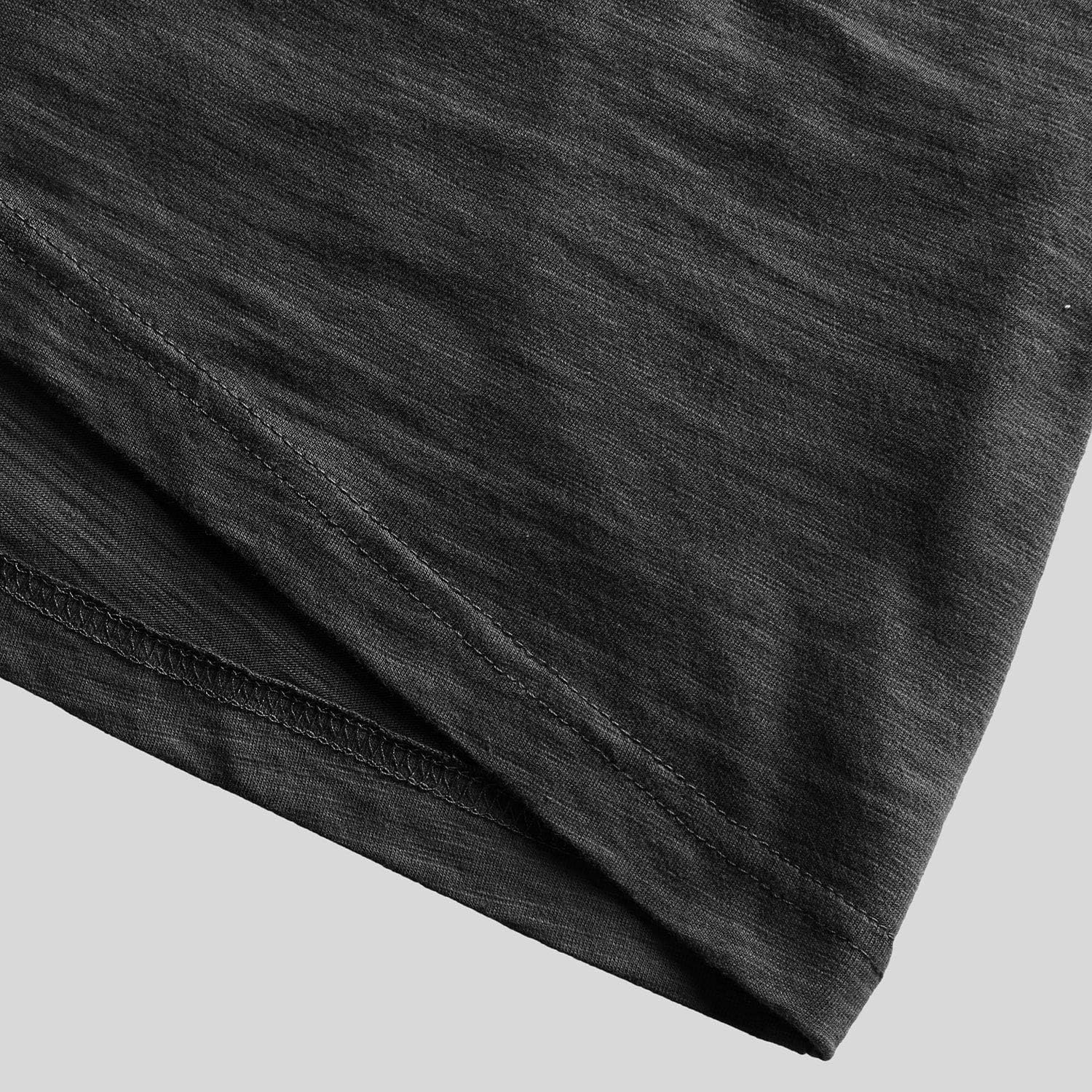 Zecmos Men V Neck Slim Fit 100 Cotton T-Shirt Basic T Shirts Casual - Image 5