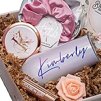 Vista 13 de Sincerely, Me Personalized Bridesmaid Proposal Gift Set with White and Rose Gold Gifts in Bridesmaid Box (PB1)