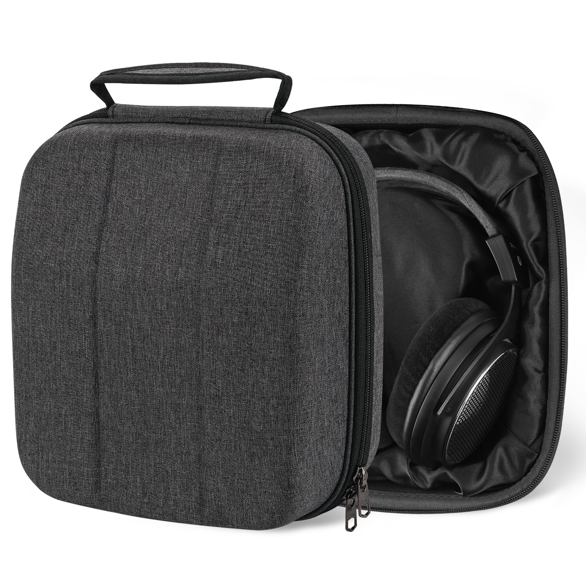 Geekria Shield Case pour Grands Casques Circum-Oreilles – Étui Rigide de Voyage de Remplacement, Compatible Corsair HS70 Pro, Virtuoso Pro, AKG K271 MKII (Gris foncé)