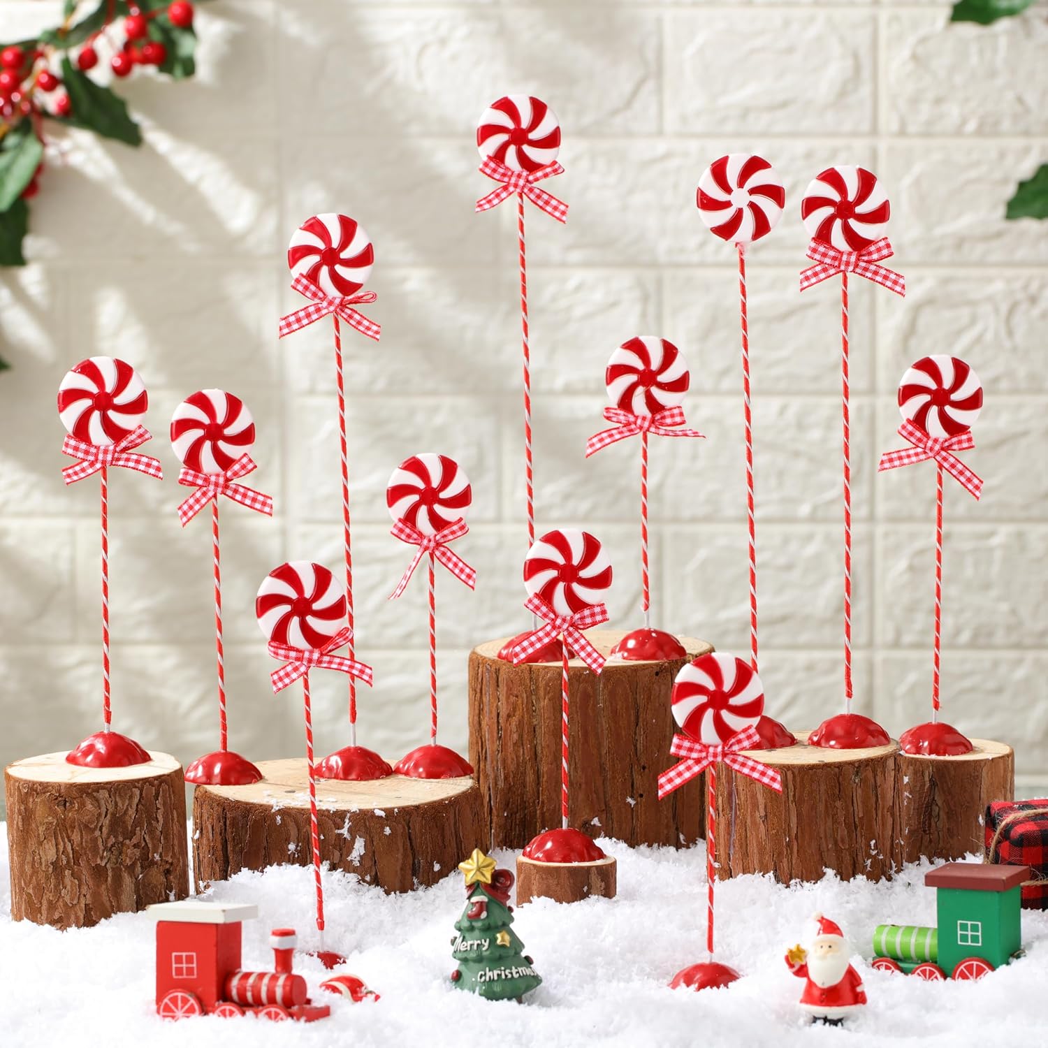 Yousoontic 12 Pcs Christmas Table Decorations Christmas
