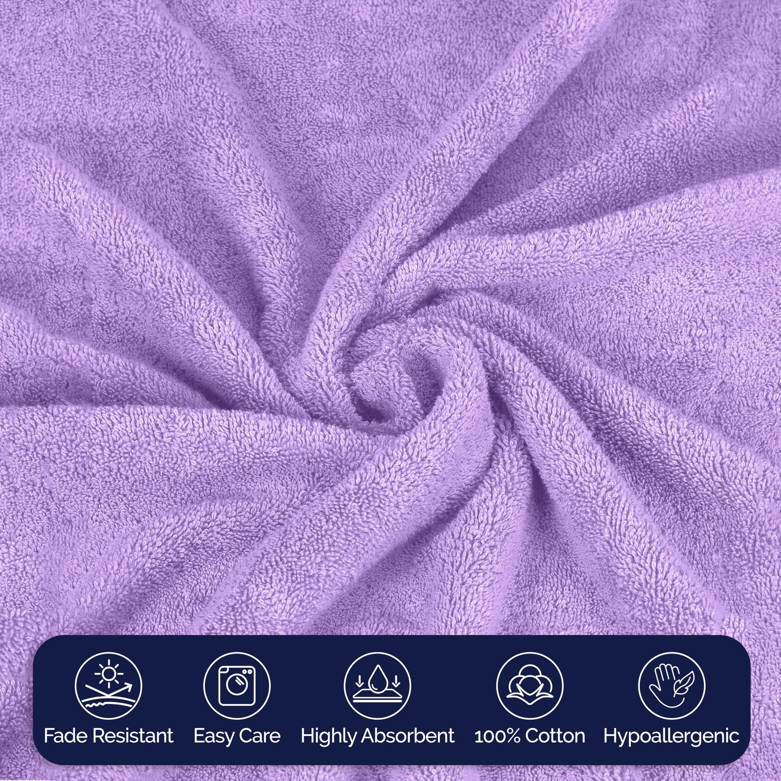 Elegant Comfort Lot de 6 Serviettes en Coton de qualité supérieure - Comprend 2 débarbouillettes, 2 essuie-Mains et 2 Serviettes de Bain, 100% Coton Turc, très absorbantes et Super Douces, pour Salle
