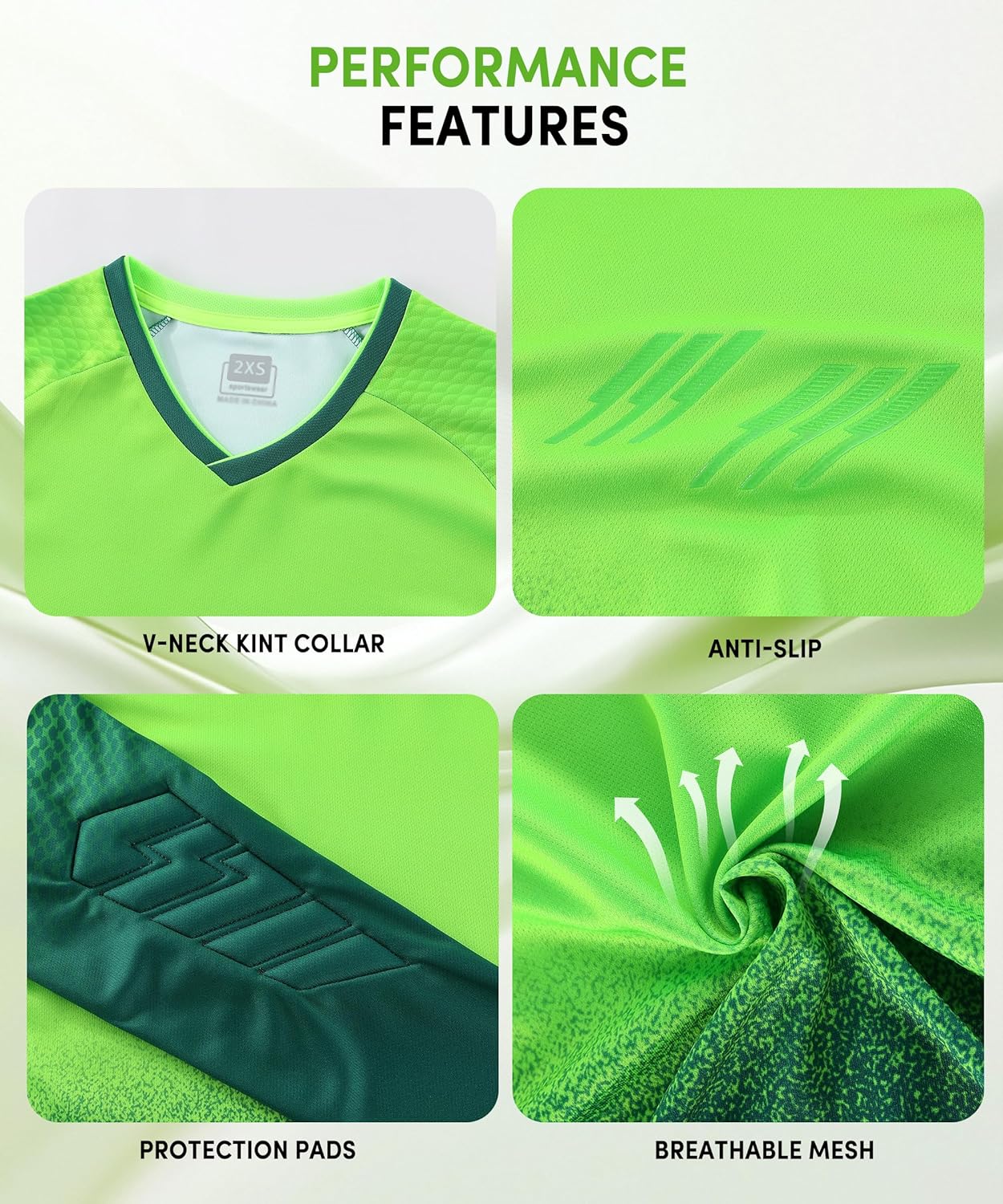 C2M Kids & Youth Padded Goalie Shirt Goalkeeper Jersey Long Sleeve Soccer Training Uniform for Boys Girls - Image 4