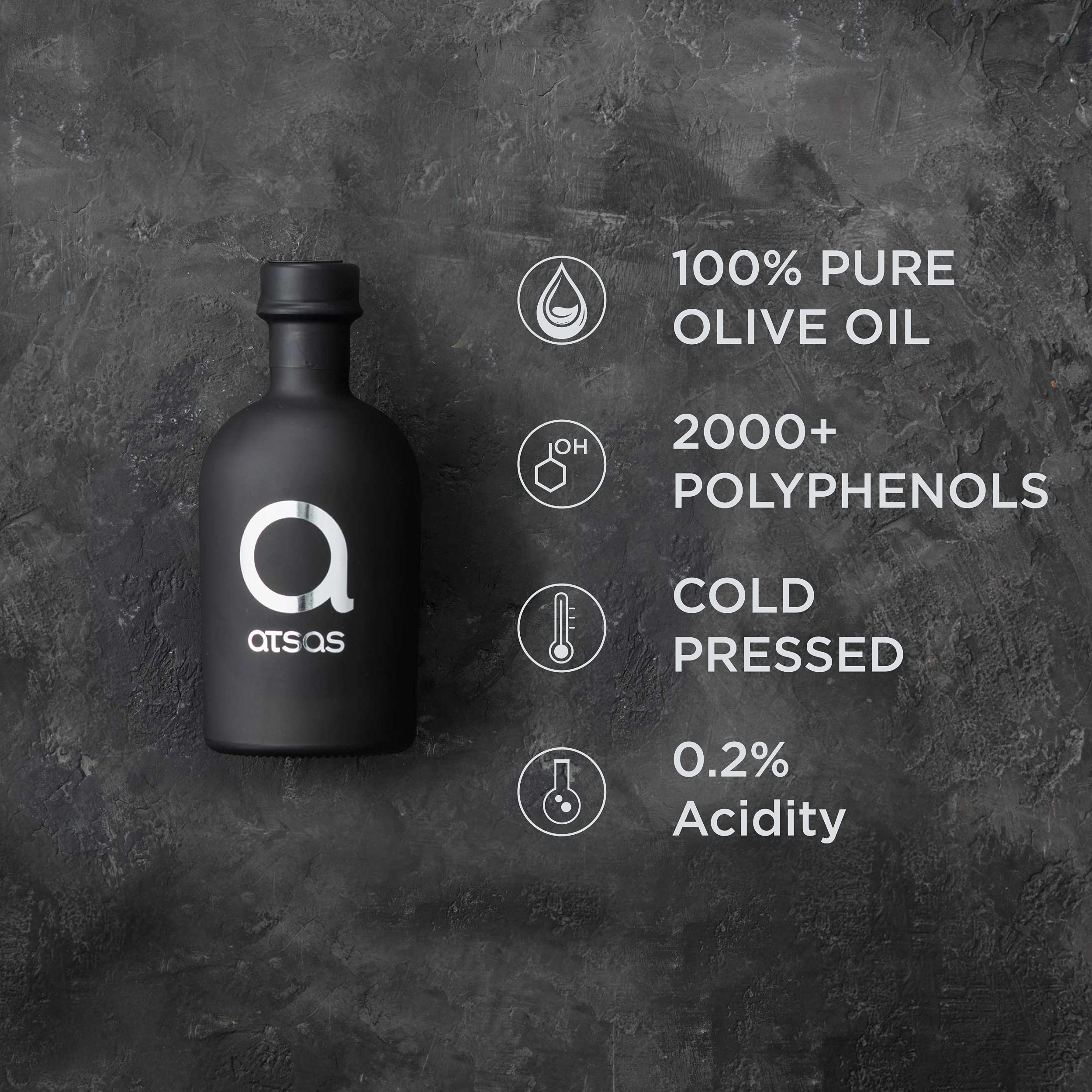 Atsas Extra Virgin Organic Olive Oil World’s Richest in Health