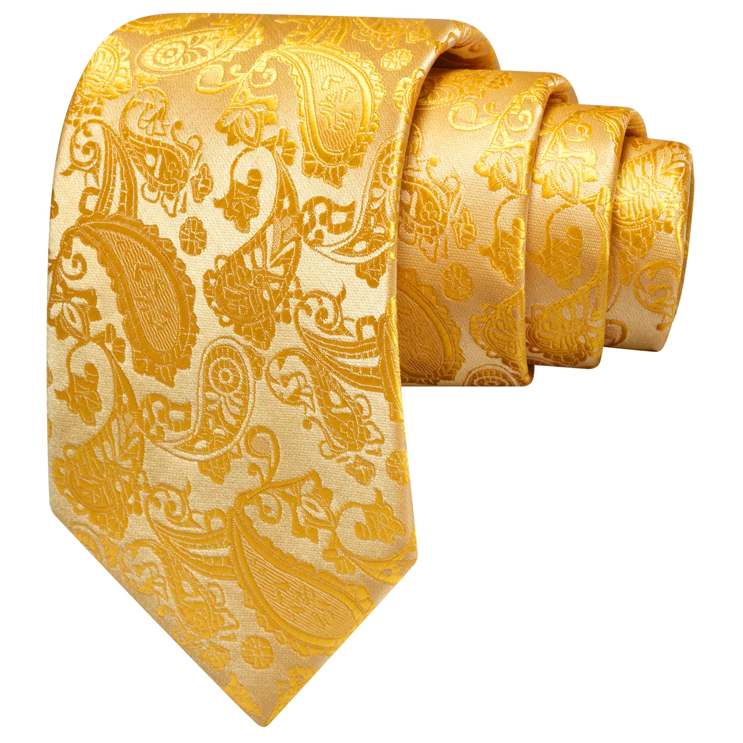 GUSLESON 3.15"(8cm) Fashion Paisley Ties Mens Woven Jacquard Necktie for Wedding