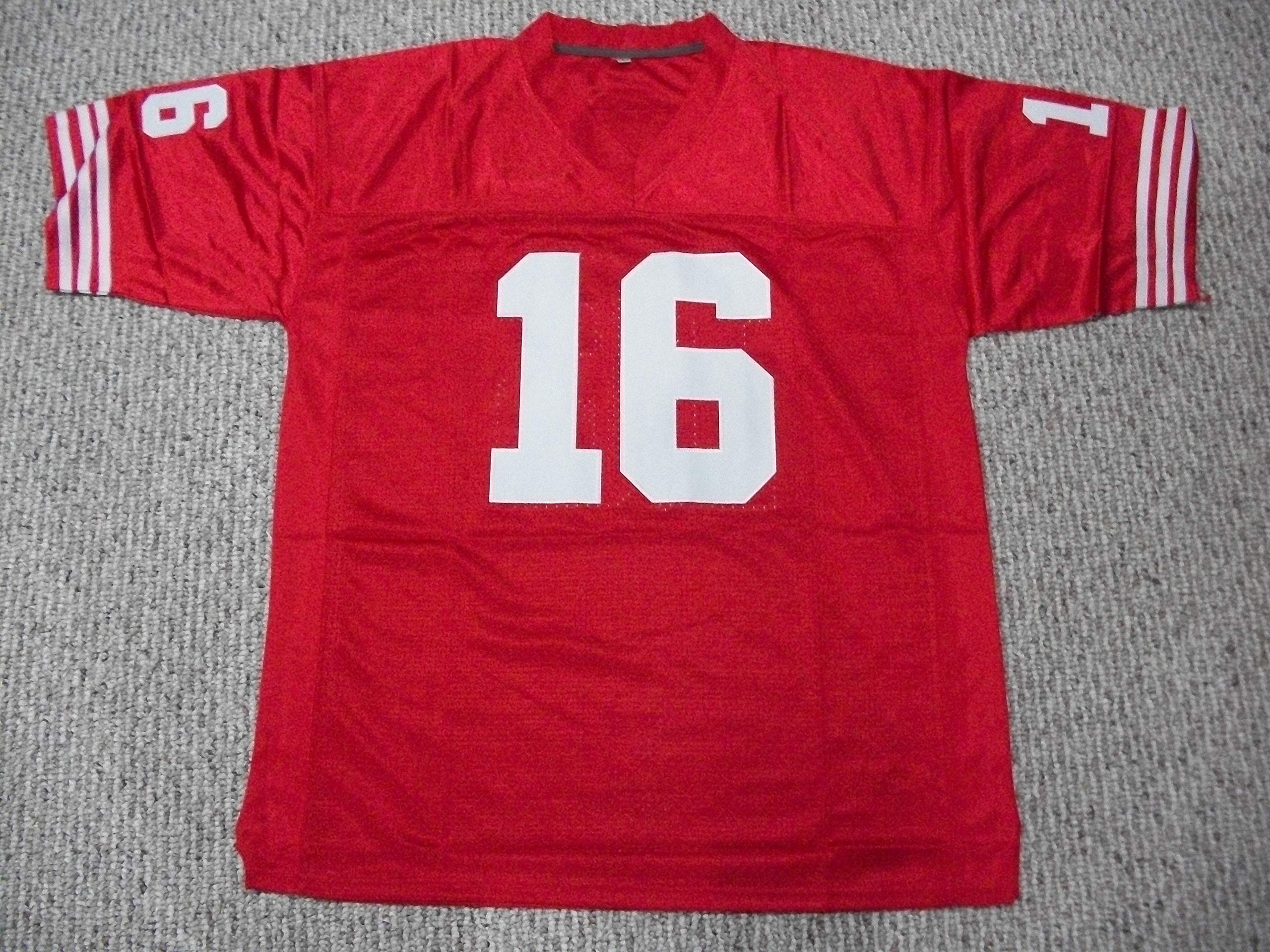 Amazon.com: Joe Montana Jersey #16 San Francisco Custom Stitched